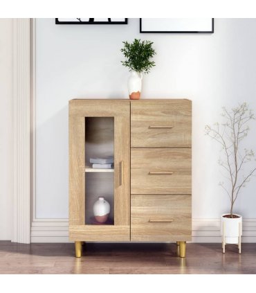 vidaXL Sideboard Sonoma Oak 69,5x34x90 cm Engineered Wood