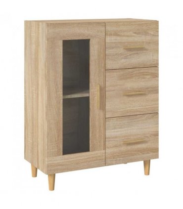 vidaXL Sideboard Sonoma Oak 69,5x34x90 cm Engineered Wood