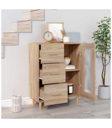 vidaXL Sideboard Sonoma Oak 69,5x34x90 cm Engineered Wood