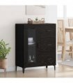 vidaXL Sideboard Black Oak 69.5 x 34 x 90 cm Engineered Wood and Iron — V0672032269