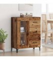 vidaXL Sideboard Old Wood 69.5 x 34 x 90 cm Engineered Wood and Iron — V0672032273