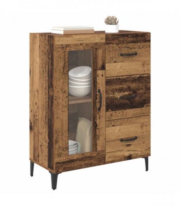 vidaXL Sideboard Old Wood 69.5 x 34 x 90 cm Engineered Wood and Iron — V0672032273