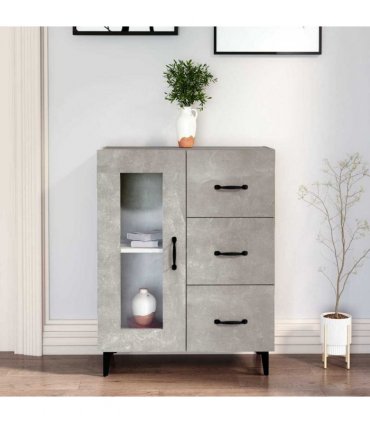 vidaXL Sideboard Concrete Grey 69.5x34x90 cm Engineered Wood — V0672032274