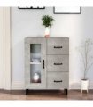 vidaXL Sideboard Concrete Grey 69.5x34x90 cm Engineered Wood — V0672032274