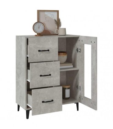 vidaXL Sideboard Concrete Grey 69.5x34x90 cm Engineered Wood — V0672032274