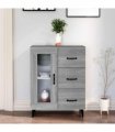 vidaXL Sideboard Grey Sonoma 69.5x34x90 cm Engineered Wood — V0672032276
