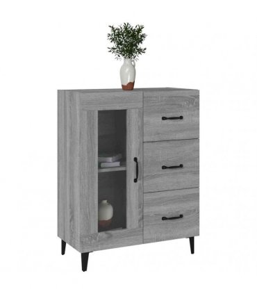 vidaXL Sideboard Grey Sonoma 69.5x34x90 cm Engineered Wood — V0672032276