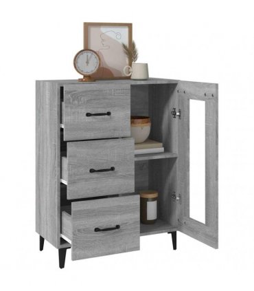 vidaXL Sideboard Grey Sonoma 69.5x34x90 cm Engineered Wood — V0672032276