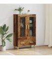 vidaXL Highboard with Drawer Old Wood 70 x 31 x 115 cm Engineered Wood