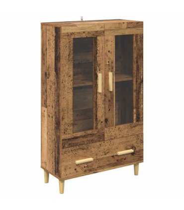 vidaXL Highboard with Drawer Old Wood 70 x 31 x 115 cm Engineered Wood