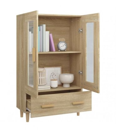 vidaXL Highboard Sonoma Oak 70x31x115 cm Engineered Wood — V0672032279