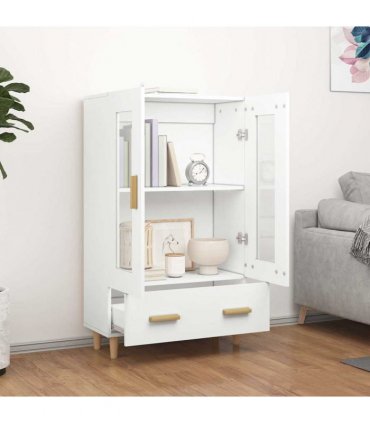 vidaXL Highboard White 70x31x115 cm Engineered Wood — V0672032281