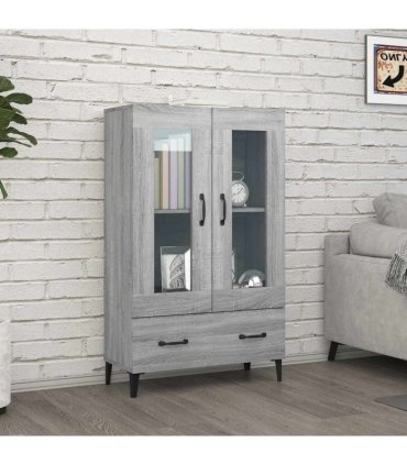 vidaXL Highboard Grey Sonoma 70x31x115 cm Engineered Wood — V0672032285