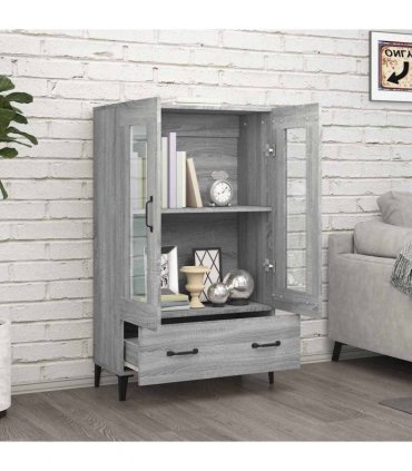vidaXL Highboard Grey Sonoma 70x31x115 cm Engineered Wood — V0672032285