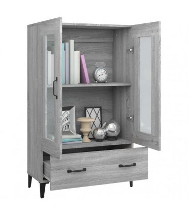 vidaXL Highboard Grey Sonoma 70x31x115 cm Engineered Wood — V0672032285