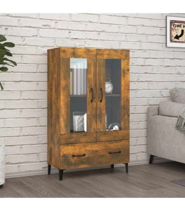 vidaXL Highboard Smoked Oak 70x31x115 cm Engineered Wood — V0672032287