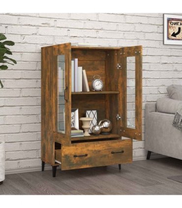 vidaXL Highboard Smoked Oak 70x31x115 cm Engineered Wood — V0672032287