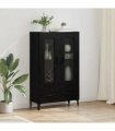 vidaXL Highboard Black Oak 70 x 31 x 115 cm Engineered Wood and Iron — V0672032289