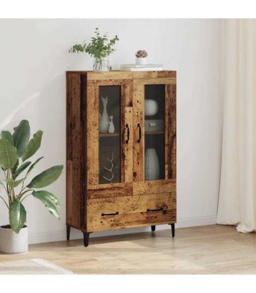 vidaXL Highboard Old Wood 70 x 31 x 115 cm Engineered Wood and Iron
