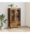 vidaXL Highboard Old Wood 70 x 31 x 115 cm Engineered Wood and Iron