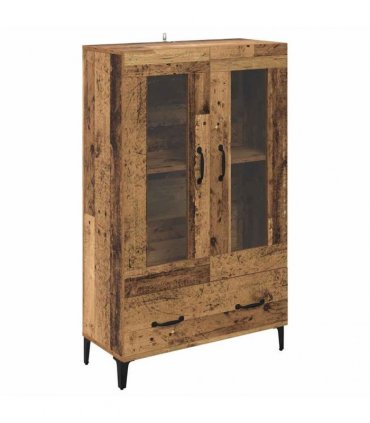 vidaXL Highboard Old Wood 70 x 31 x 115 cm Engineered Wood and Iron