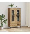 vidaXL Highboard Artisan Oak 70 x 31 x 115 cm Engineered Wood and Iron