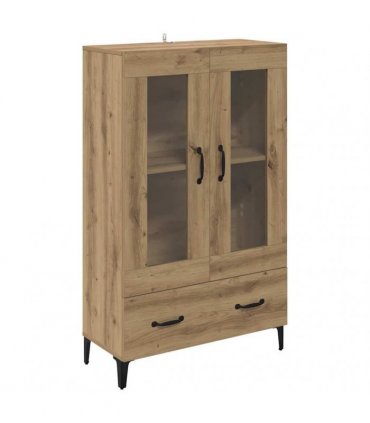 vidaXL Highboard Artisan Oak 70 x 31 x 115 cm Engineered Wood and Iron