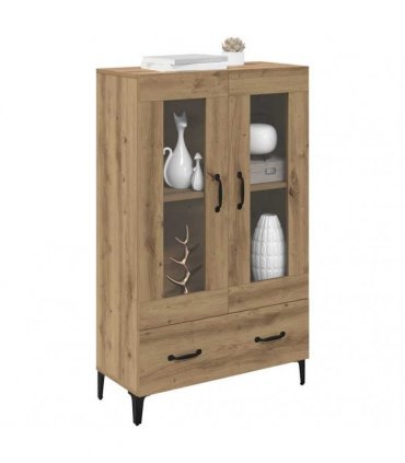 vidaXL Highboard Artisan Oak 70 x 31 x 115 cm Engineered Wood and Iron