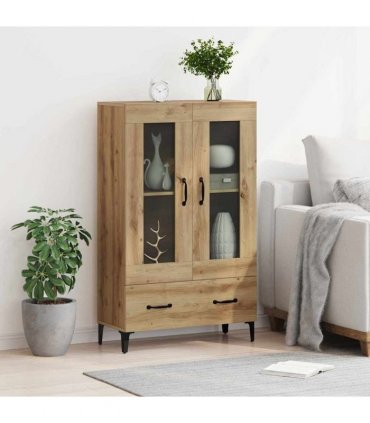 vidaXL Highboard Artisan Oak 70 x 31 x 115 cm Engineered Wood and Iron