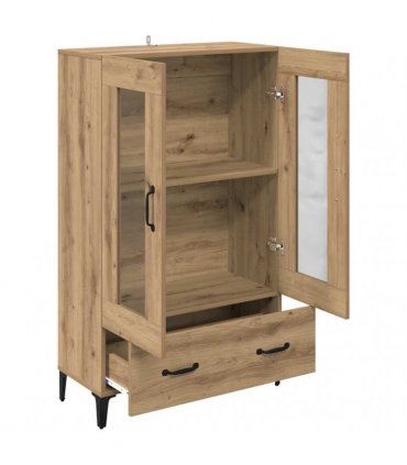 vidaXL Highboard Artisan Oak 70 x 31 x 115 cm Engineered Wood and Iron