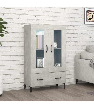 vidaXL Highboard Concrete Grey 70x31x115 cm Engineered Wood — V0672032292