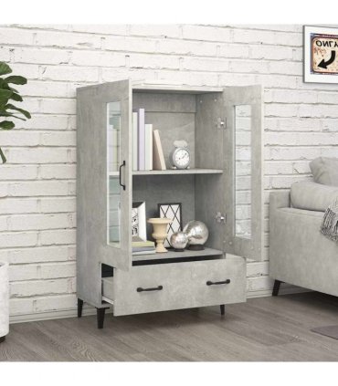 vidaXL Highboard Concrete Grey 70x31x115 cm Engineered Wood — V0672032292