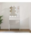 vidaXL Dressing Table with LED White 60x40x140 cm