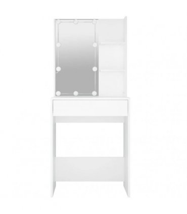 vidaXL Dressing Table with LED White 60x40x140 cm