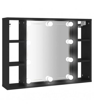 vidaXL Mirror Cabinet | Black | Engineered wood, acrylic | Medium