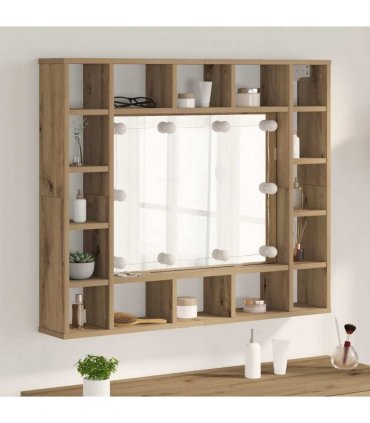 vidaXL Mirror Cabinet Artisan Oak 91 x 15 x 76.5 cm Engineered Wood