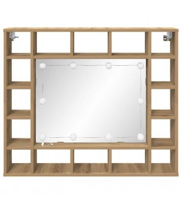vidaXL Mirror Cabinet Artisan Oak 91 x 15 x 76.5 cm Engineered Wood