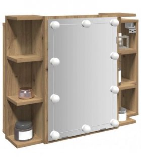 vidaXL Mirror Cabinet with LED Artisan Oak 70x16.5x60 cm