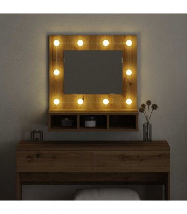 vidaXL Mirror Cabinet Artisan Oak 60 x 31.5 x 62 cm Engineered Wood