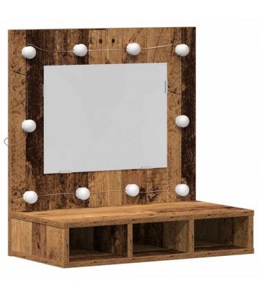 vidaXL Mirror Cabinet Old wood 60 x 31.5 x 62 cm Engineered Wood