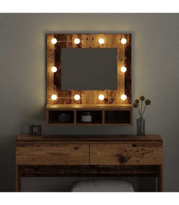 vidaXL Mirror Cabinet Old wood 60 x 31.5 x 62 cm Engineered Wood