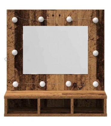vidaXL Mirror Cabinet Old wood 60 x 31.5 x 62 cm Engineered Wood