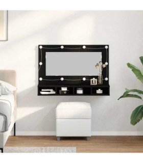 vidaXL Mirror Cabinet Black Oak 90 x 31.5 x 62 cm Engineered Wood
