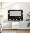 vidaXL Mirror Cabinet Black Oak 90 x 31.5 x 62 cm Engineered Wood