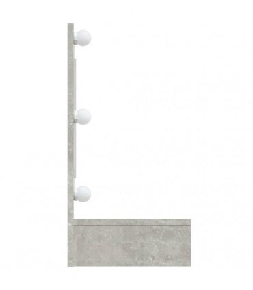 vidaXL Mirror Cabinet with LED Concrete Grey 90x31.5x62 cm