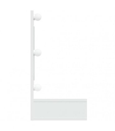 vidaXL Mirror Cabinet with LED White 90x31.5x62 cm