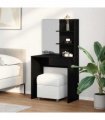 vidaXL Dressing Table Black Oak 74.5 x 40 x 141 cm Engineered Wood