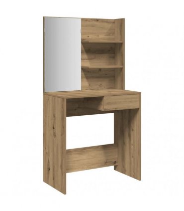 vidaXL Dressing Table with Mirror Artisan Oak 74.5x40x141 cm