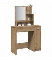 vidaXL Dressing Table with Mirror Artisan Oak 86.5x35x136 cm