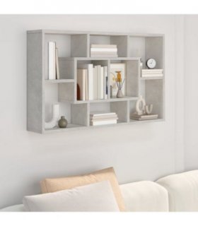 vidaXL Wall Shelf Concrete Grey 85x16x52.5 cm Engineered Wood